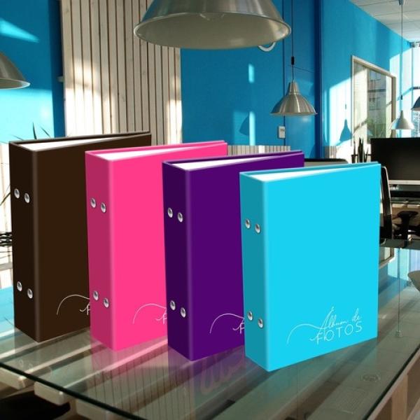 4 Albuns De Fotos 10x15 Liso Rosa Azul Bebê Roxo Vermelho escolha