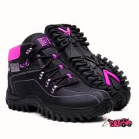 Bota Feminina Caterpillar Em Lona + Chaveiro Rosa