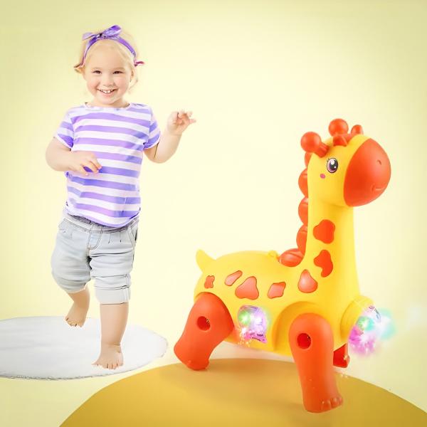 Brinquedo Infantil Musical Girafa Dançante Robô Som Luz