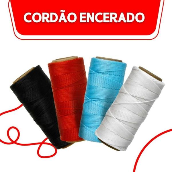 Cordão Encerado 1mm - Fio Cordone Cores Diversas - Com 100 Metros - BRX