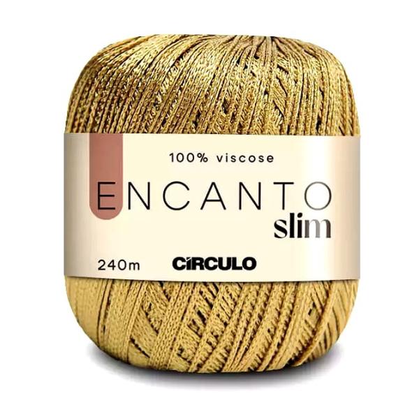 Linha Fio Encanto Slim Ouro Para Croche 240m Circulo 100% Viscose